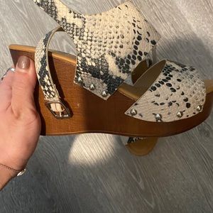 Snakeskin Wedges